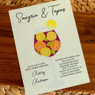 Sangria & Tapas Spain Cocktail Möhippa Inbjudningar