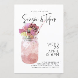 Sangria & Tapas Summer Cocktail Party Bright Rosa Inbjudningar