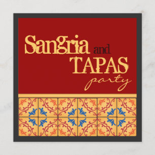 Sangria & Tapasparty! Lycklig Fiestainbjudan Inbjudningar
