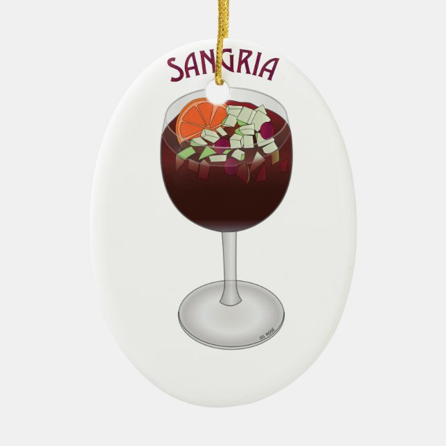SANGRIA VIN DESIGN JULGRANSPRYDNAD KERAMIK (Framsidan)
