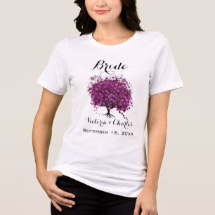 Sangria Vin Heart Löv Träd Bröllopsfest T-shirt