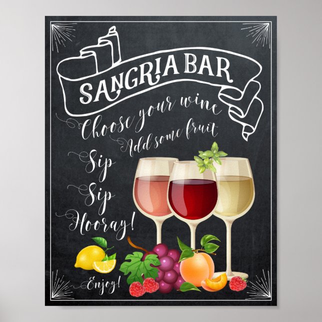 sangriabar skylt kritskrifttavla (Framsidan)