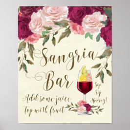 Sangriabar skylt poster