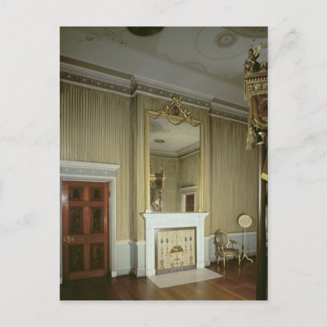 Sängrum med kamera designad av Adam, c.1776 Vykort (Framsida)