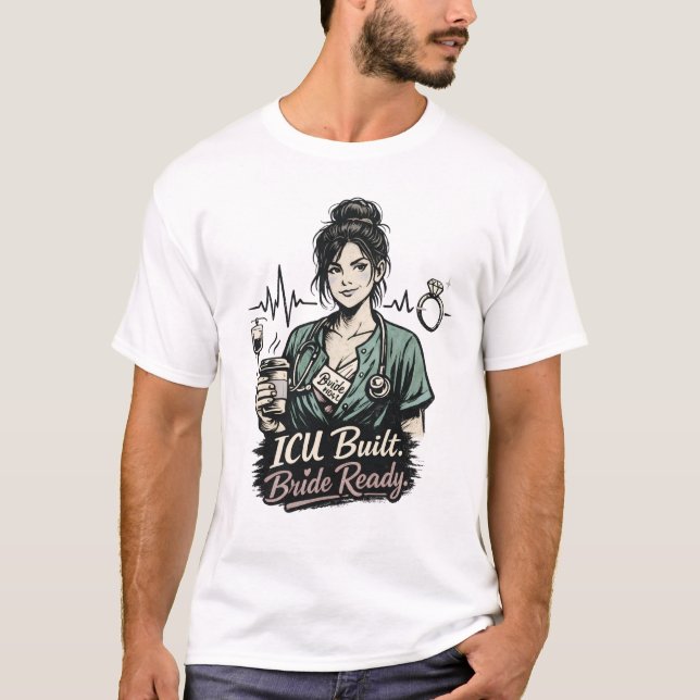 Sängsköterska för brudpresent på intensivvårdsavde t shirt (Framsida)