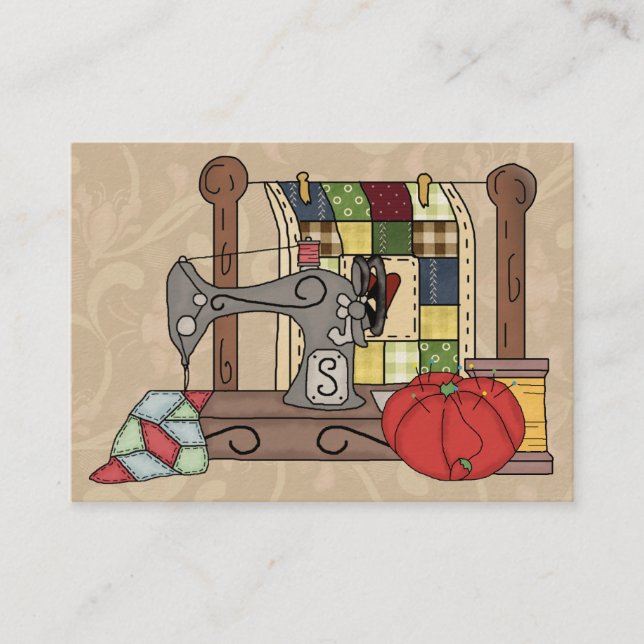 Sängskyddshölje/sömnadskort Visitkort (Framsida)