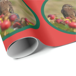 Sångsparv och höstros julfirande presentpapper