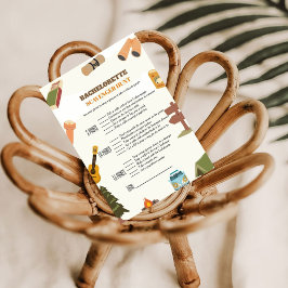 Sängvätning scavenger hunt spel, rolig sängvätning inbjudningar