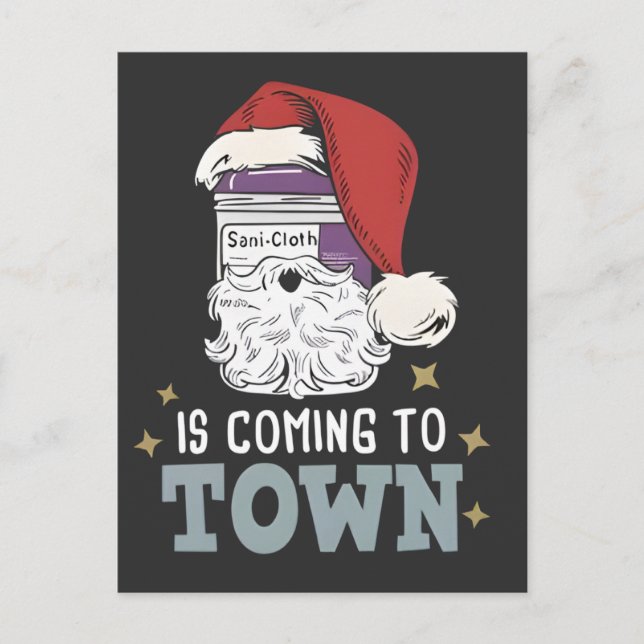 Sani Trasa jul Nurse Helgdag Medical Nurse Meddelande Vykort (Framsida)