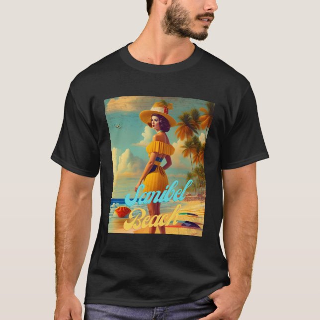 Sanibel Beach Florida Parasdise Bevacke T Shirt (Framsida)