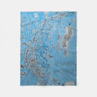 SANIBEL CAPTIVA ISLAND FLORIDA BLANKET THROW FLEECEFILT