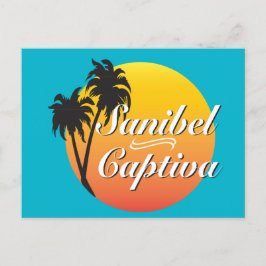 Sanibel Captiva Islands Florida Elegant Handflatan Vykort
