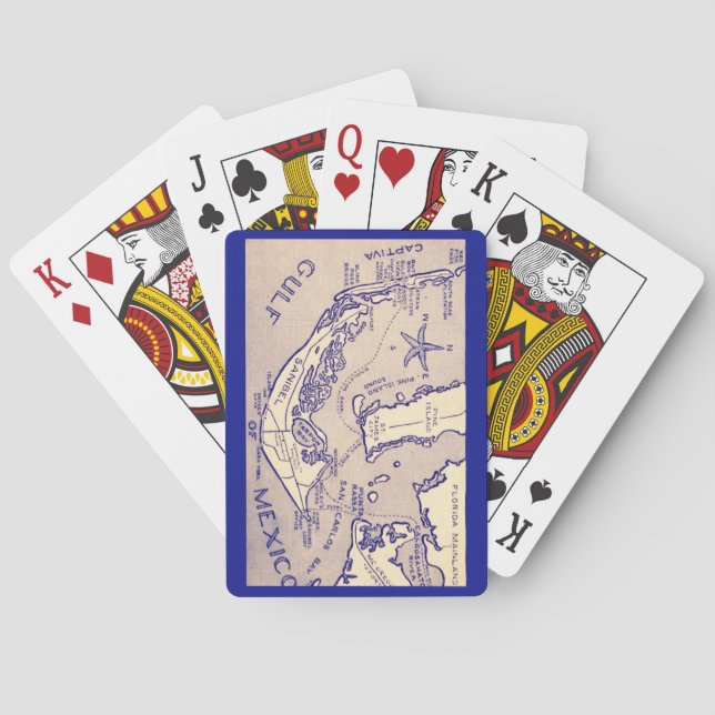 Sanibel Captiva Karta-spelkort Casinokort (Baksidan)
