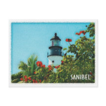 Sanibel Florida fyr, vattenfärg
