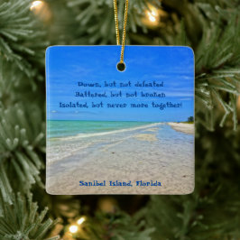 Sanibel Island Beach Florida Pre Hurricane Ian Julgransprydnad Keramik