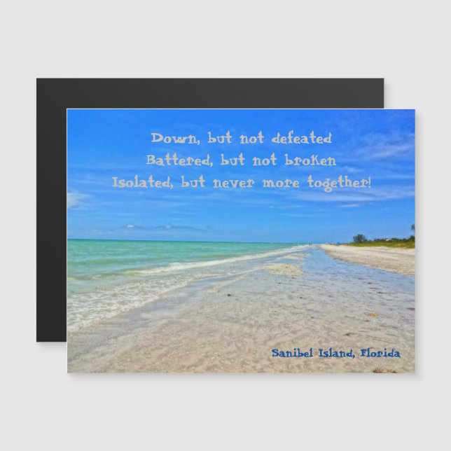 Sanibel Island Beach-orkanen Ian Magnetic Card (Fram/baksida)