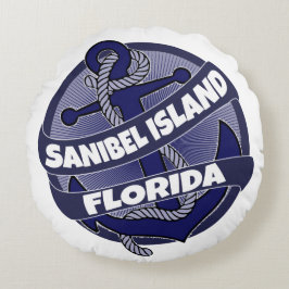 Sanibel Island Florida-ankarpunkt runt kudde