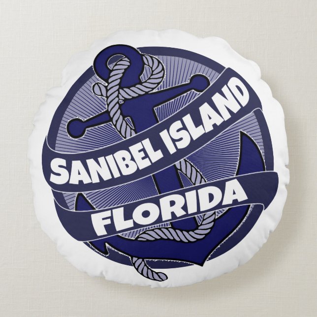 Sanibel Island Florida-ankarpunkt runt kudde (Framsidan)