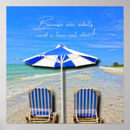 Sanibel Island Florida Beach Adult Time Out Chair Poster