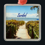 Sanibel Island Florida Beach Ocean Julgransprydnad Metall<br><div class="desc">Sanibel Island Florida Beach Ocean Blå himmel,  grönt gräs och rent hav.</div>