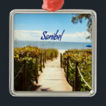 Sanibel Island Florida Beach Ocean Julgransprydnad Metall<br><div class="desc">Sanibel Island Florida Beach Ocean Blå himmel,  grönt gräs och rent hav.</div>