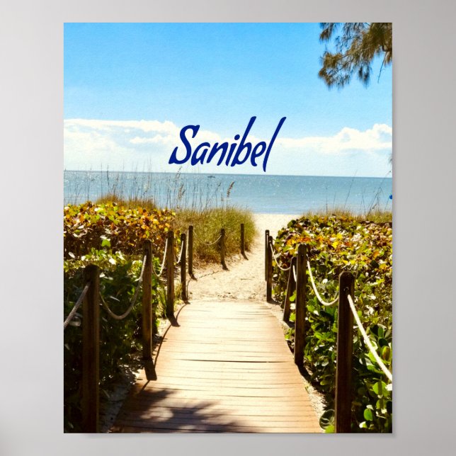 Sanibel Island Florida Beach Ocean Poster (Framsidan)