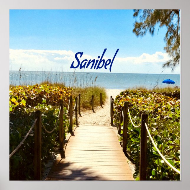 Sanibel Island Florida Beach Ocean Poster (Framsidan)