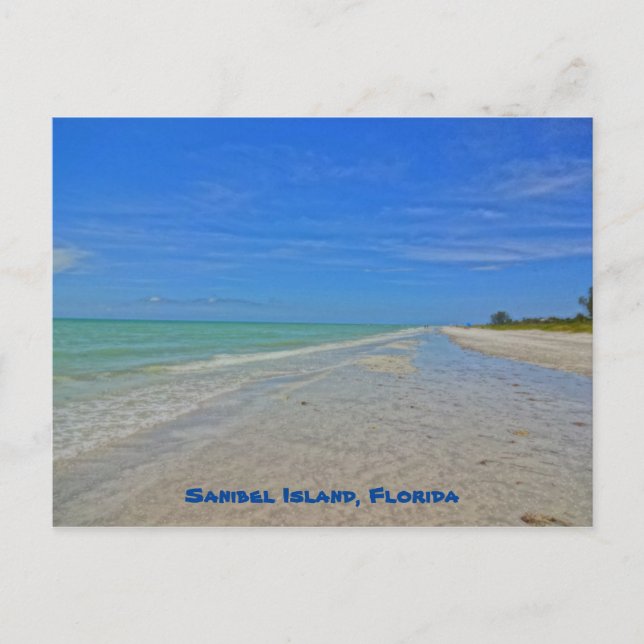 Sanibel Island Florida - Bukt i Mexiko Shoreline Vykort (Framsida)