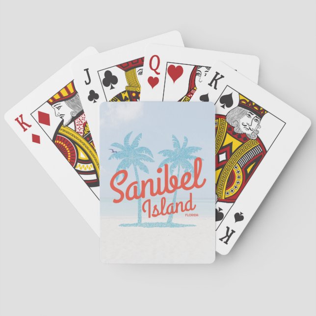 Sanibel Island Florida Bukt Kusten Souvenir Casinokort (Baksidan)