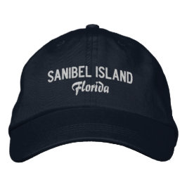 Sanibel Island Florida Embroized Baseball Hat Broderad Keps