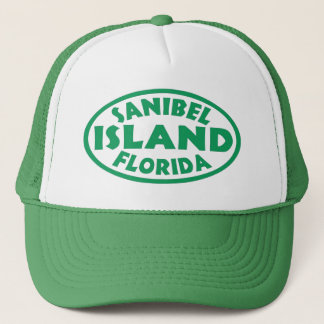 Sanibel Island Florida grönt oval Truckerkeps