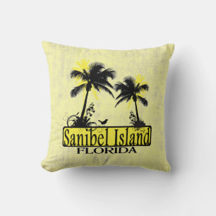 Sanibel Island Florida handflatan träd, dekorativ Kudde