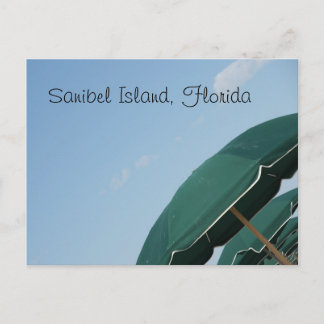 Sanibel Island, Florida-hörnparapllas Vykort