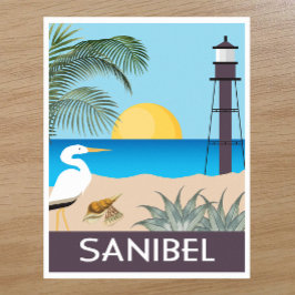 Sanibel Island Florida i vintage resor stil Poster