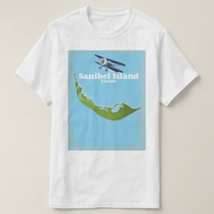 Sanibel Island Florida karta T Shirt