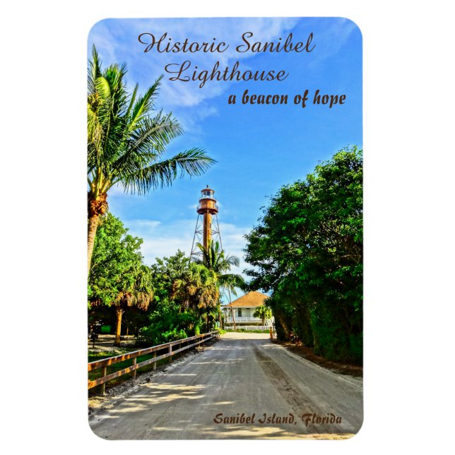 Sanibel Island Florida Lighthouse Beacon of Hope Magnet (Vertikal)