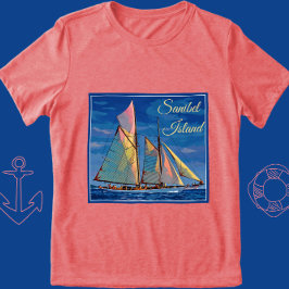 Sanibel Island Florida Sailing Frakt Vacation T Shirt