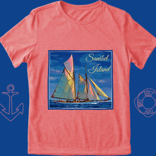 Sanibel Island Florida Sailing Frakt Vacation T Shirt