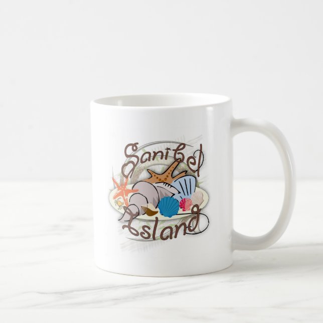 Sanibel Island Florida-säsongsdesign Kaffemugg (Höger)