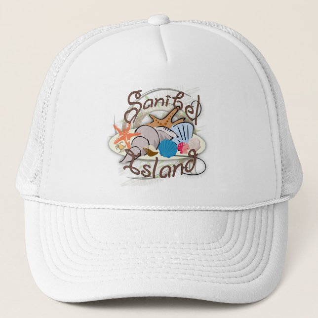 Sanibel Island Florida-säsongsdesign Keps (Framsida)