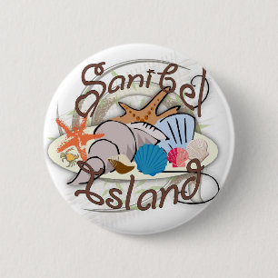 Sanibel Island Florida-säsongsdesign Knapp