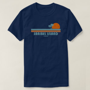 Sanibel Island Florida Sol Handflatan Träd T Shirt