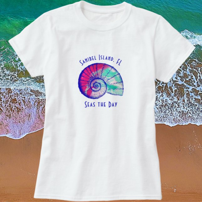 Sanibel Island Florida Söt Seashell T Shirt (Skapare uppladdad)