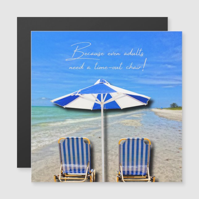 Sanibel Island Florida Strand Vuxen Time Out Stol (Fram/baksida)