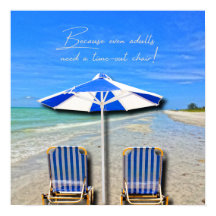 Sanibel Island Florida Strand Vuxen Time Out Stol