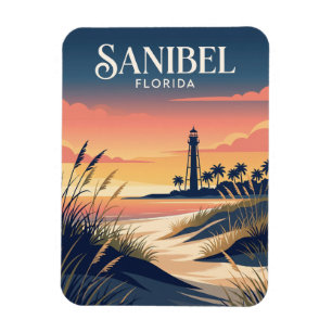 Sanibel Island Fyren USA Magnet