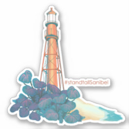 Sanibel Island Lighthouse Florida Charity Sticker Klistermärken