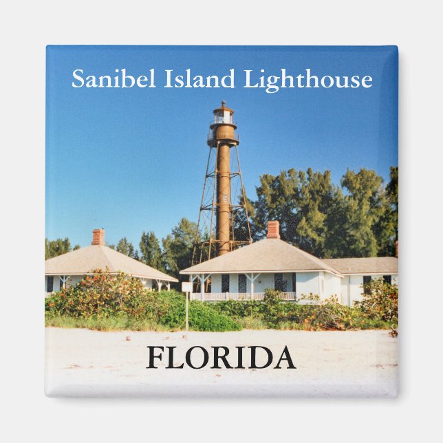 Sanibel Island Lighthouse, Florida Magnet (Framsidan)