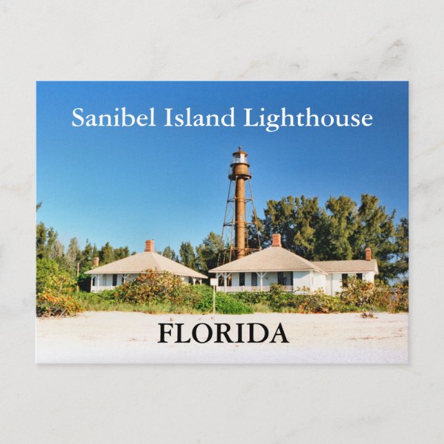 Sanibel Island Lighthouse, Florida Postcard Vykort (Framsida)