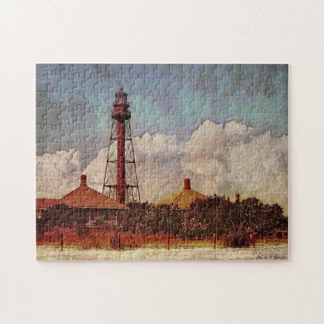 Sanibel Island Lighthouse Puzzle Pussel (Horisontell)